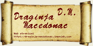 Draginja Macedonac vizit kartica